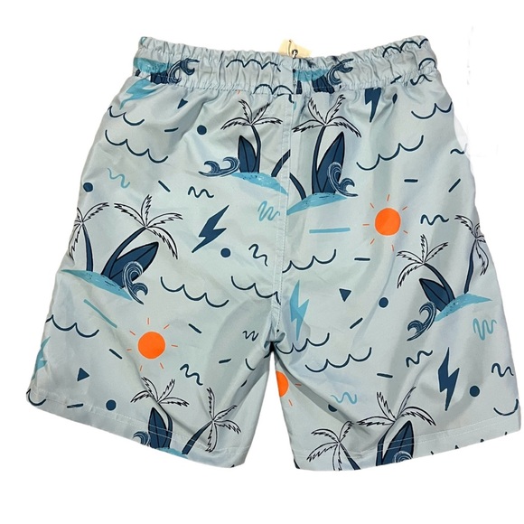 NWT Original Penguin Boy’s Blue/Orange Swim Trunks Size 10 - Picture 2 of 6